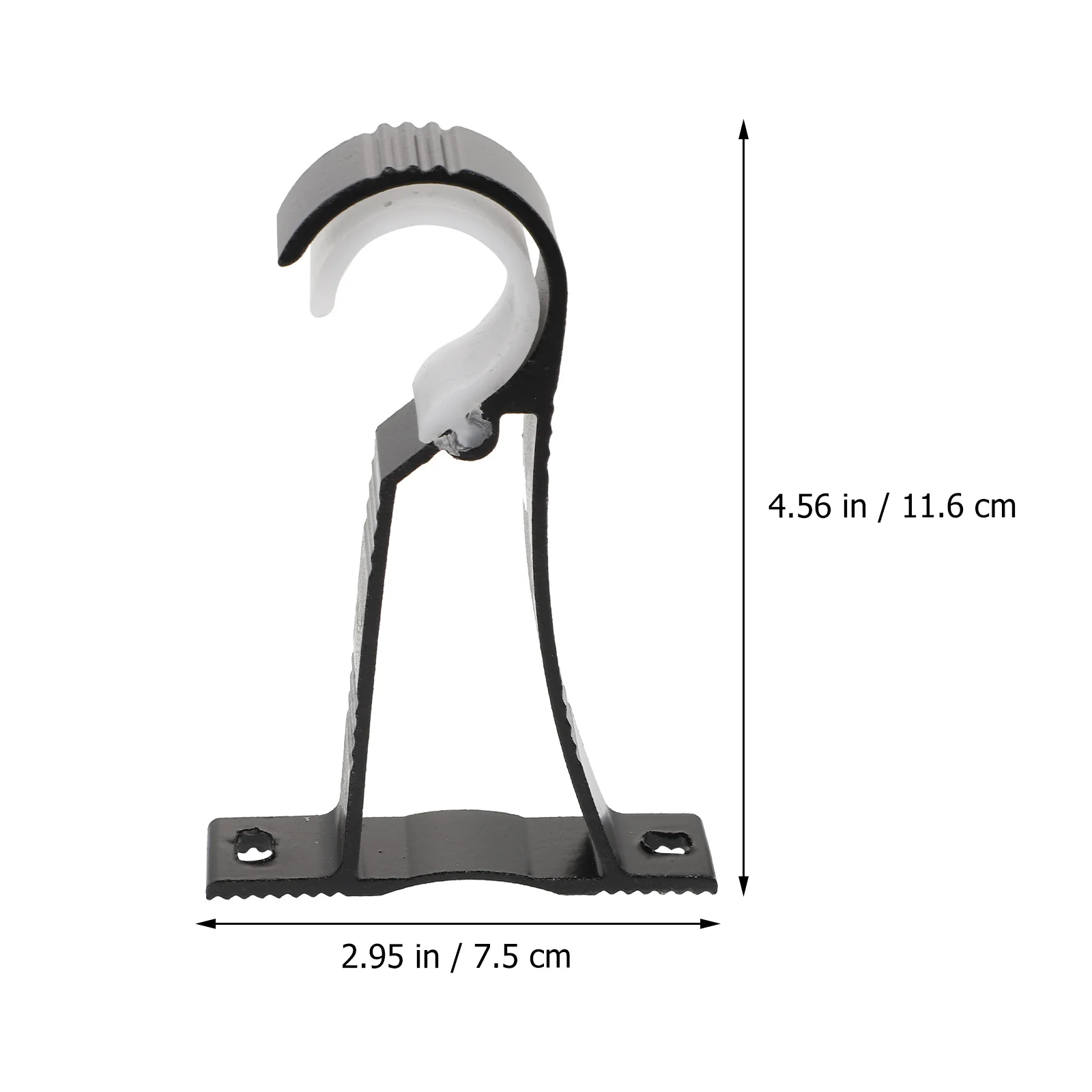 

10Pcs Professional Reliable Curtain Rod Holders Fine Finish Corrosion Resistant Suitable Home Hotel Store Curtain Rod Rack