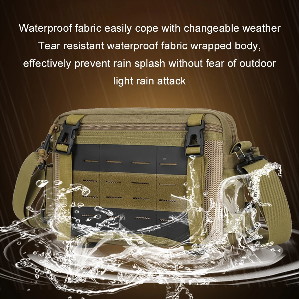 Marsupio tattico regolabile con tasche multiple per riporre ordini Comoda borsa sportiva marrone