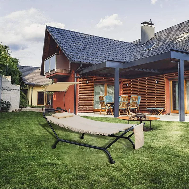 Outdoor Furniture Comfortable Garden Terrace Camping Hammock Hanging Chair Canopy
