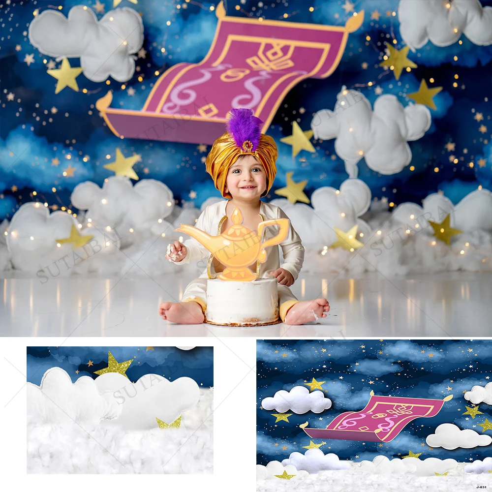 

Flying Carpet Photography Printed Backdrop Prop Newborn Photography Backdrop Poly Paper Wrinkle Free Fabric Backdrops Props