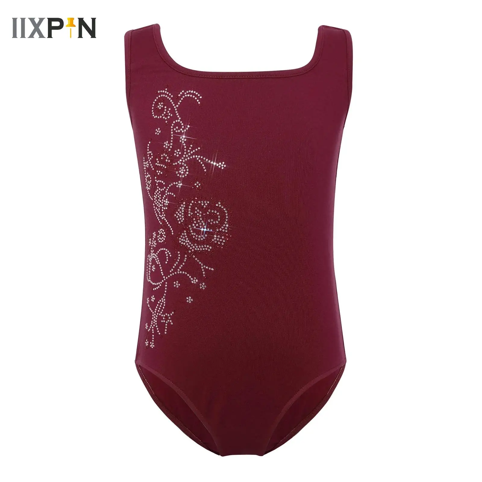 

Girls Figure Skating Yoga Bodysuit Ballet Dance Fleece Lined Thermal Underwear Top Gymnastics Leotard Training Costume Dancewear