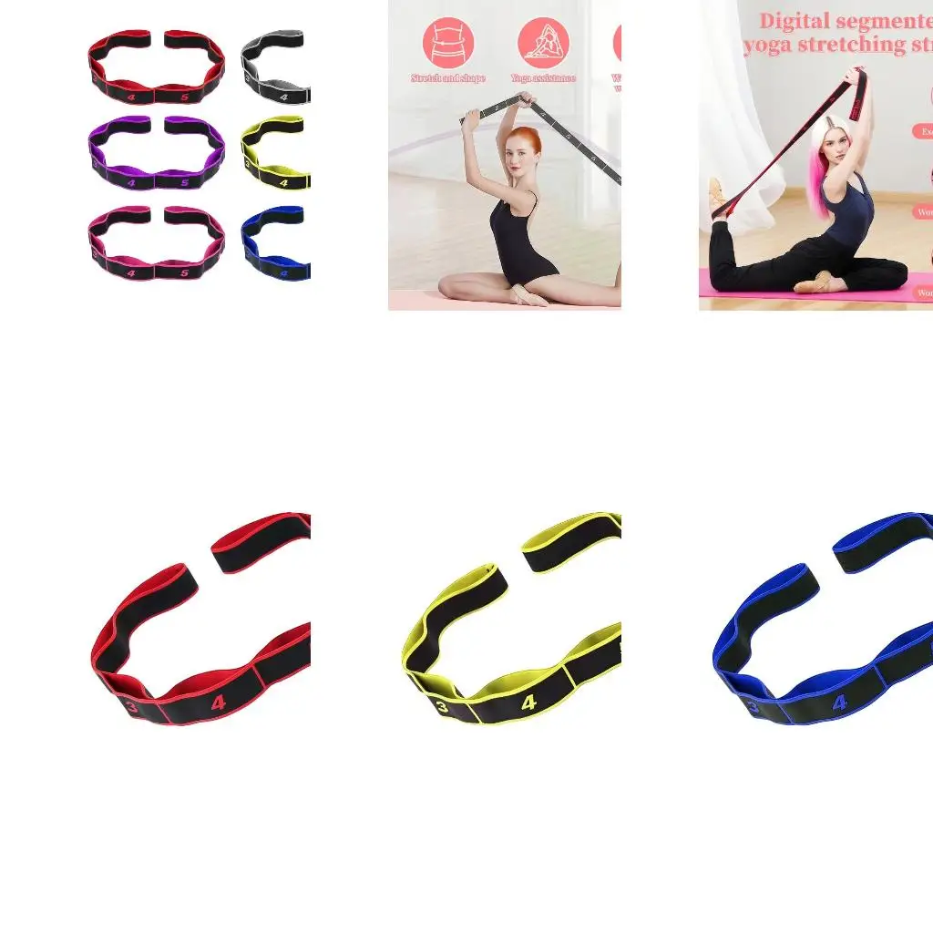 Q39E Fitness Exercise Resistance Band With Number Tension Band Pilates Pull Rope