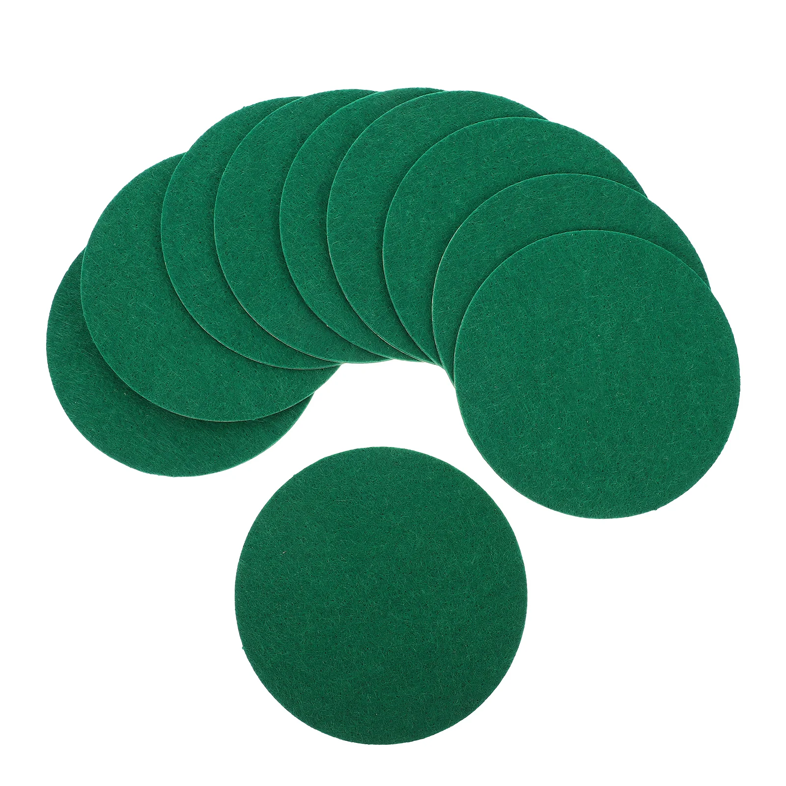 

10 Pcs Air Hockey Striker Flannel Polyester Fiber Bat Pad Mallet Felt Pads Replacement