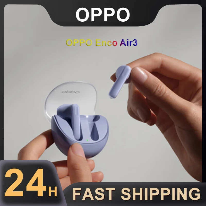 OPPO New Enco Air3 Wireless Bluetooth 5.3 Earphone AI Noise Cancelling Headphone HiFi Stereo HD Mic Call Headset Long Standby