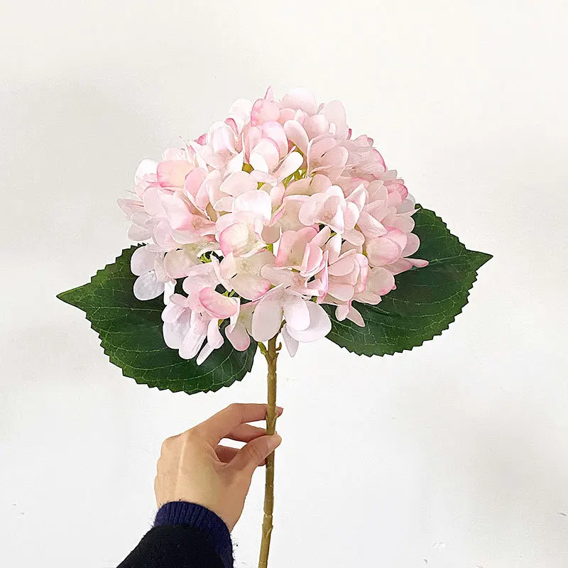 47cm Artificial Hydrangea Flowers for Living Room Dining Table Tabletop Home Decoration Wedding Party Decor