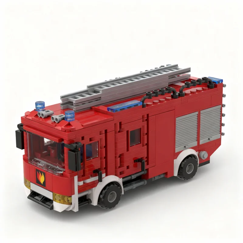 

Набор строительных блоков MOC Feuerwehr HLF Freestyle, 514 деталей, конструктор, рождественский подарок, идея для творчества, развивающая игрушка, подарок на день рождения