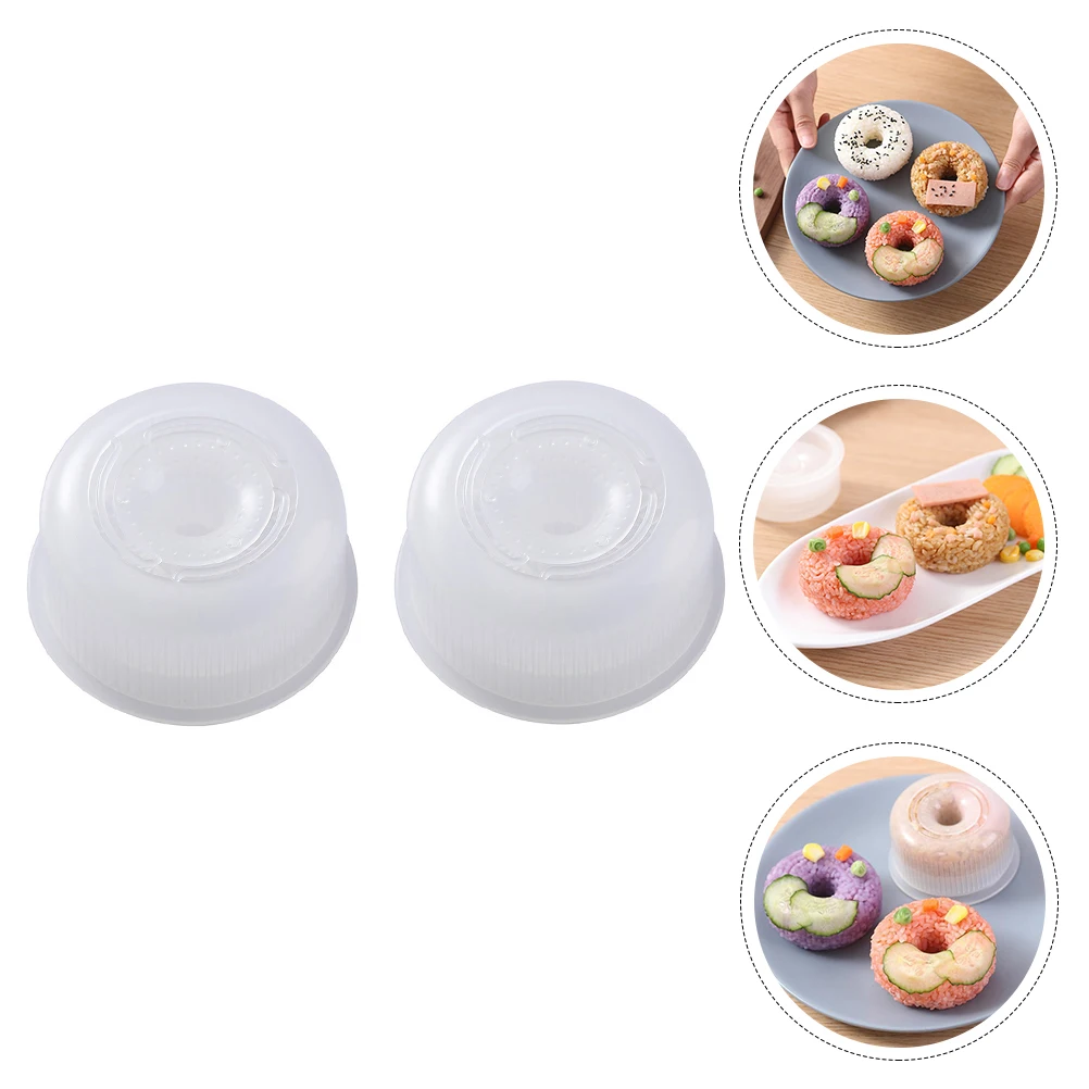 

2Pcs Rice Ball Mold Sushi Doughnut Kitchen Tool Bento Accessories Plastic Shaped Press Cooking DIY for Family