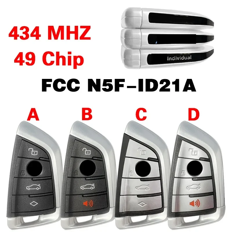 

CN006133 Original FCC ID: N5F-ID21A For BMW G Series X3 (G01) X4 (G02) X5 (G05) X6 (G06) Genuine Smart Key 434MHZ 49 Chip