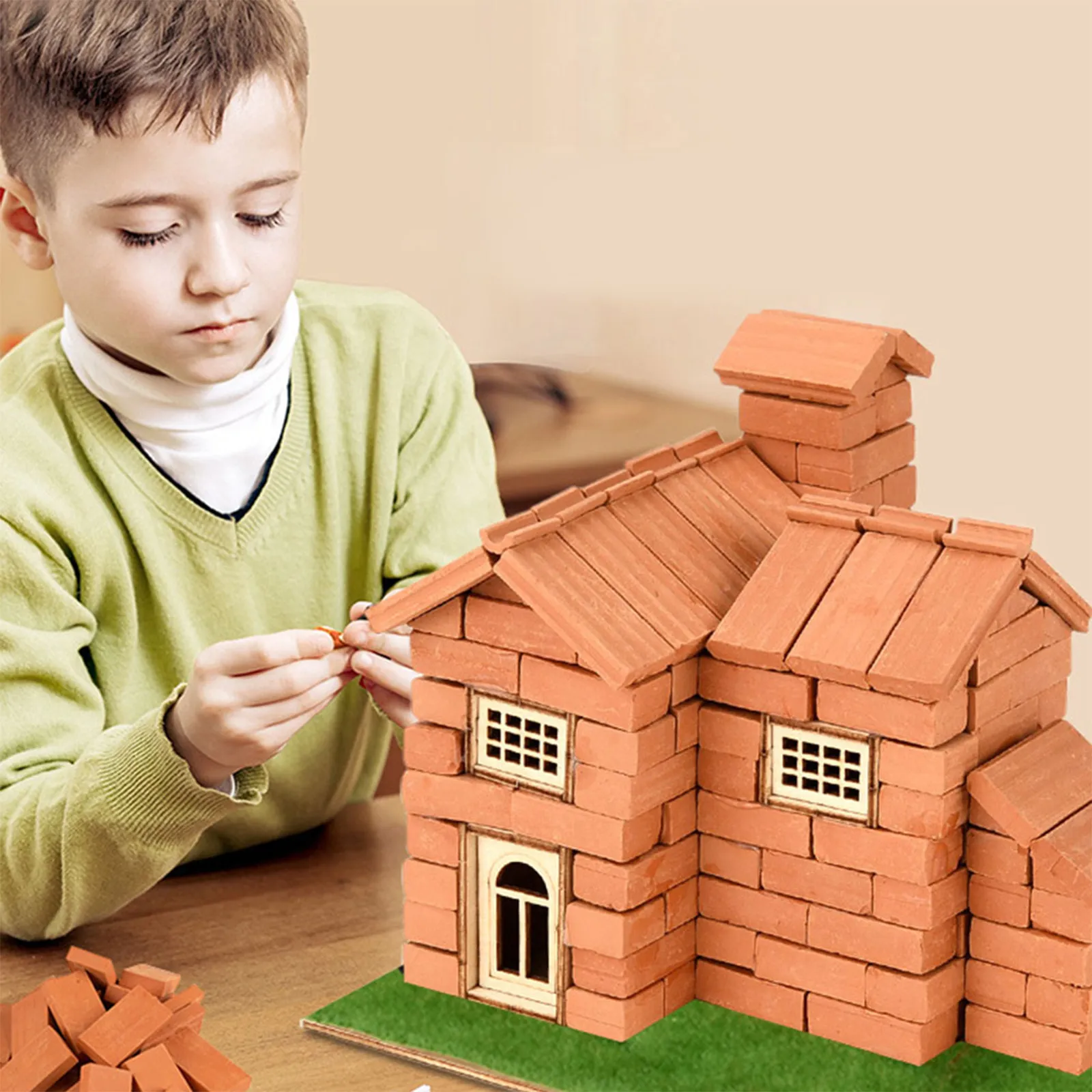 

150Pcs Faux Bricks Miniature Brick Models DIY Fake Wall Bricks for Sand Table Landscaping Accessories Mini