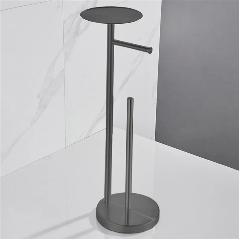 ABPP-Freestanding Toilet Roll Holders Stainless Steel Anti-Rust Standing Toilet Paper Stand With Heavy