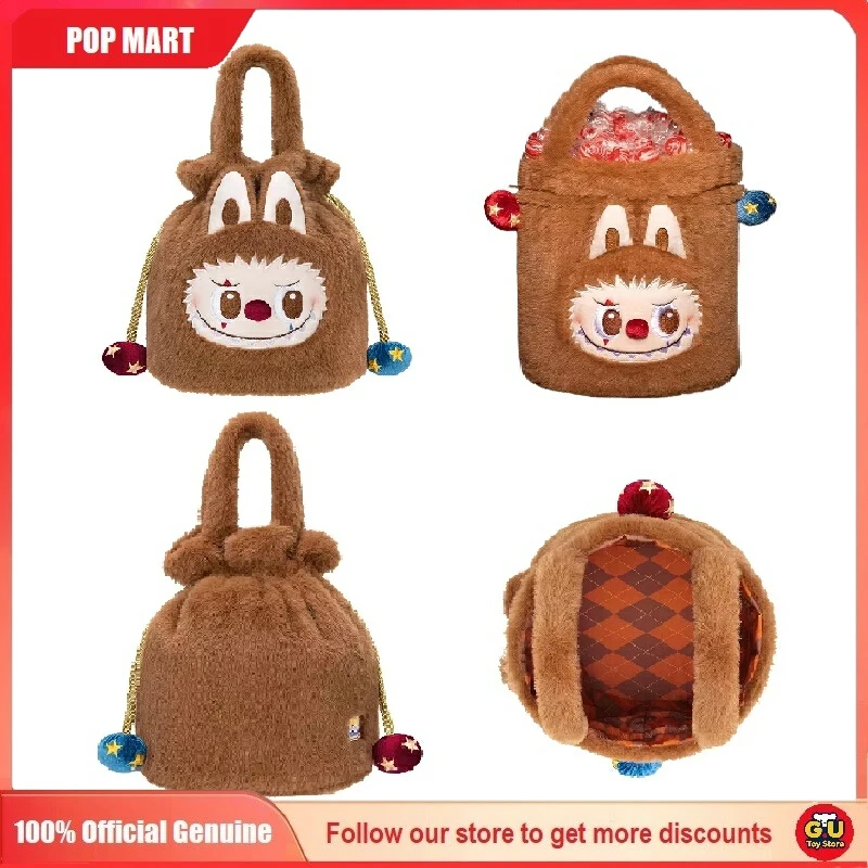 

POP MART Why So Serious Labubu Кошелек или жизнь Плюшевая сумка Asking For A Sugar Bag Симпатичная аниме-фигурка Сумочка Дети Подарки на Хэллоуин