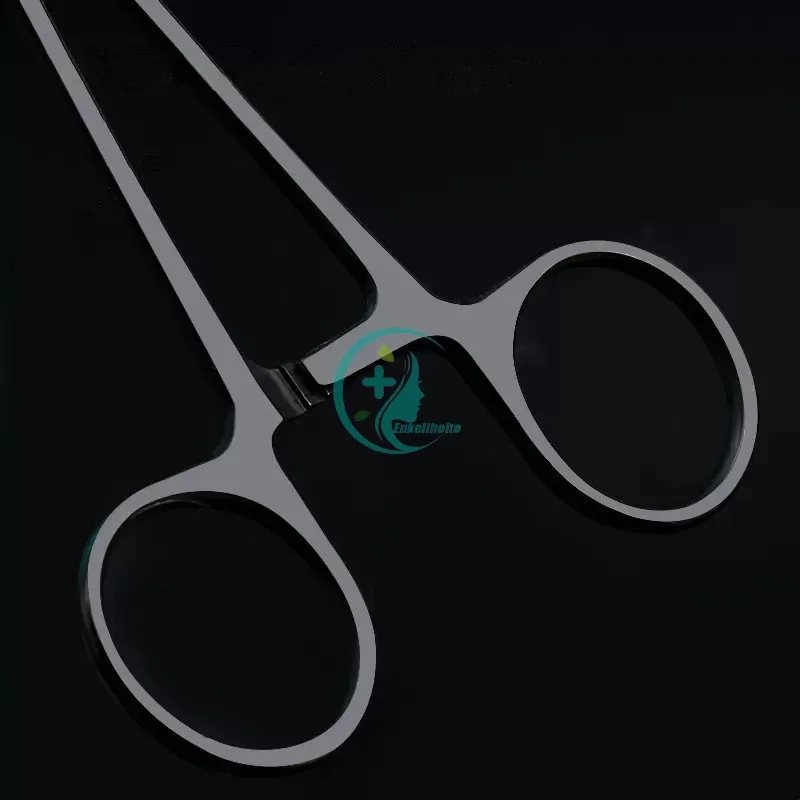 12.5CM Black Handle Porcelain Needle Holding Needle Clamp Double Eyelid Surgery Tool Stainless Steel Eye Clamp Thread