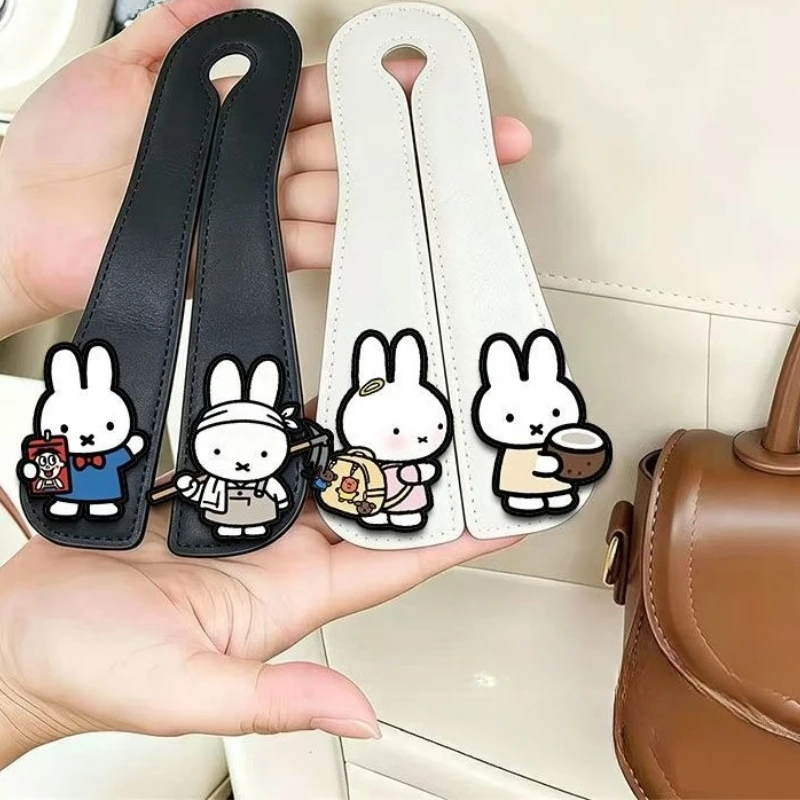Cartoon Kawaii Vehicle Mounted Double Hook Seat Back Inside The Car Convenient Storage Multifunctional Good Looks New Gift Miffy