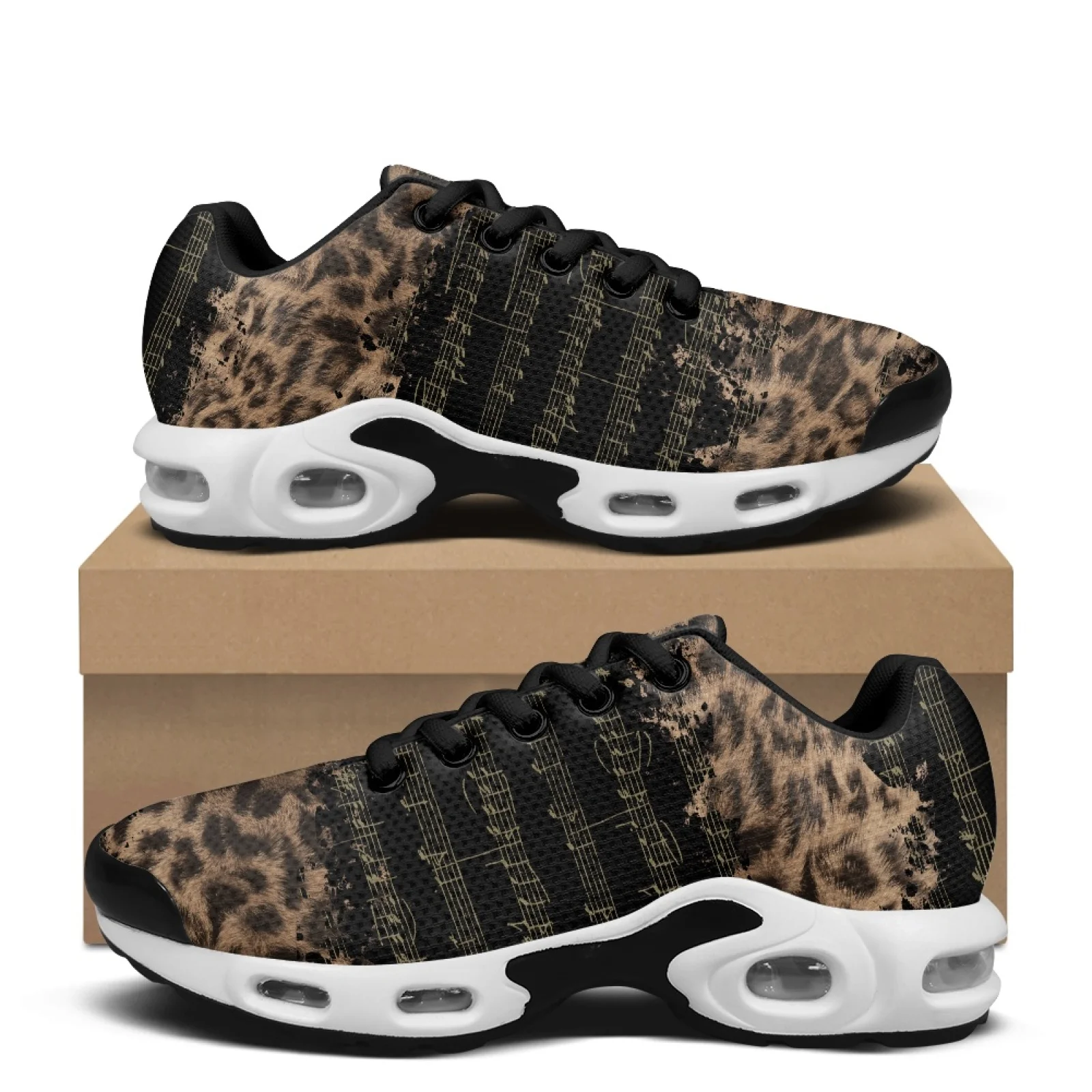 PENSTROLL Music Note Wave Pattern Walking Shoes Sneaker Walking Shoes for Men Fashion Air Cushion Shoes