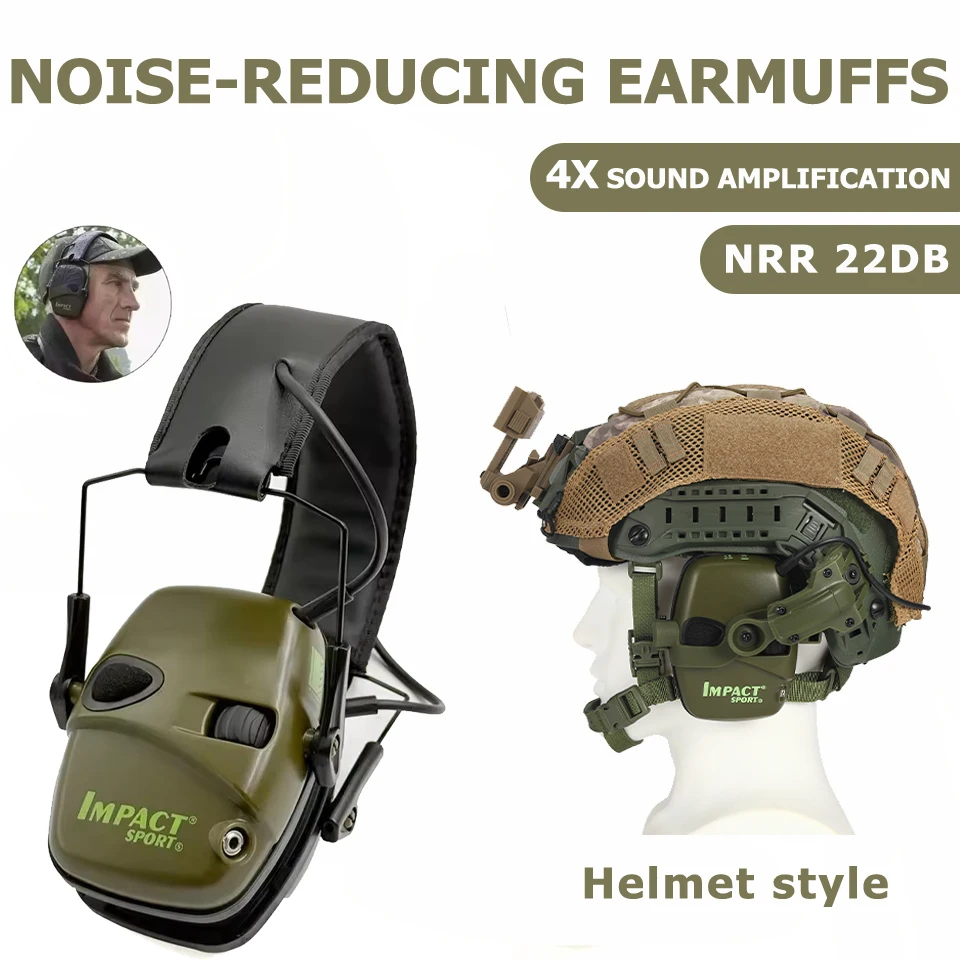 Tactical electronic headphones.Active noise reduction NRR22dB.Protect your hearing and amplify the sound 4 times