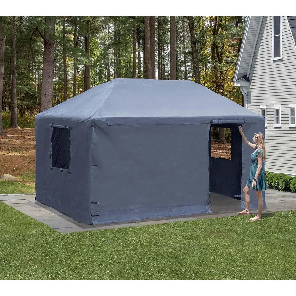 Conjuntos de restaurantes populares - Acessórios para gazebo Capa de inverno de 12' x 20' para abrigo solar e gazebos ao ar livre, fácil de limpar, durável