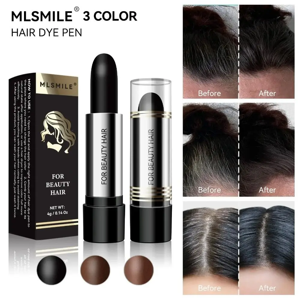 

Cover White Hair Disposable Hair Dye Pen Non-Permanent Easy To Use Temporary Hair Dye Quick Application Lipstick Style Hair Dye