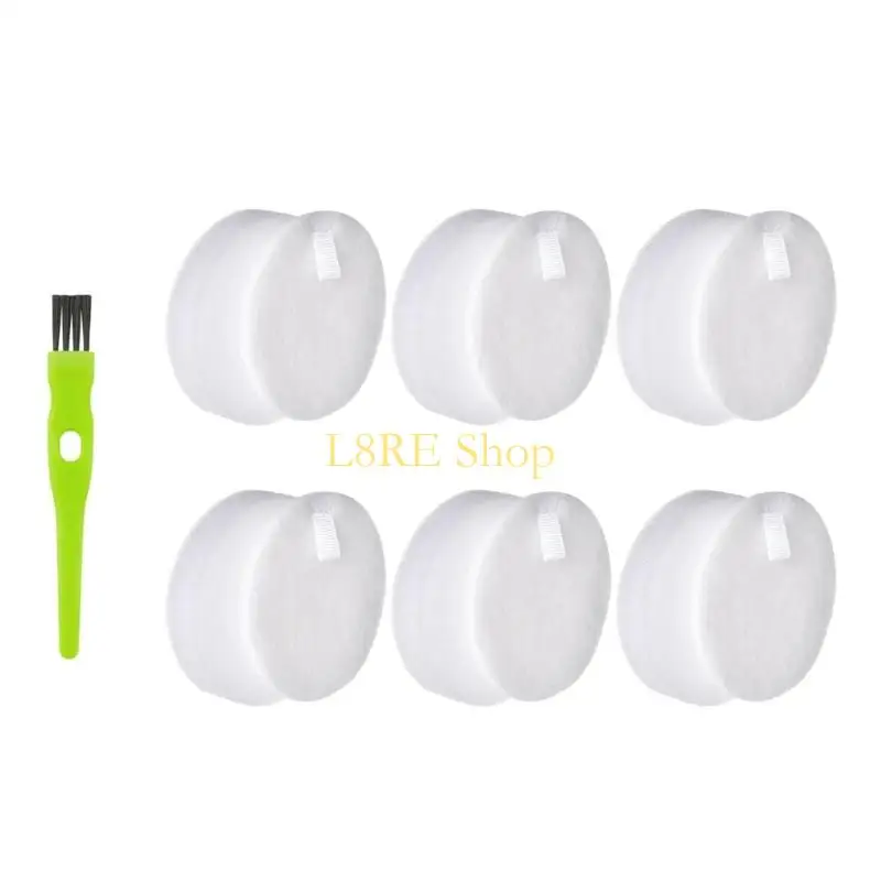 L8RE 6 Pack Sponge Filter Household Vacuum Part Sponge Vacuum Filter Component