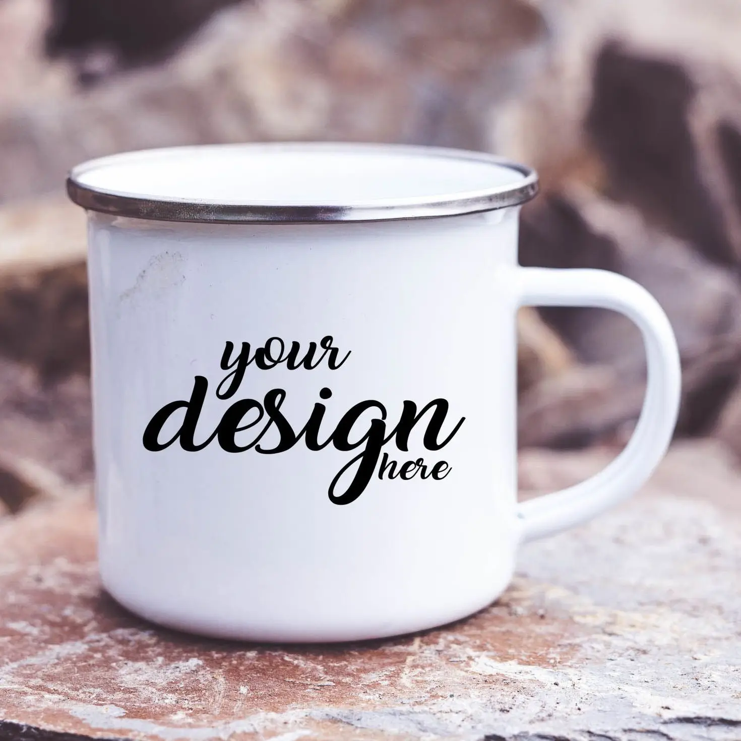 Custom Name Mugs Private Logo Text Enamel Coffee Cup Print Store Company Logo Mug Friends Birthday Gift Mug