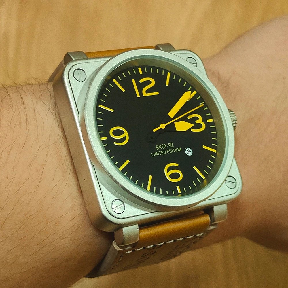 Montres de marque originales très exquises pour hommes, montre mécanique automatique carrée de haute qualité, horloges masculines AAA