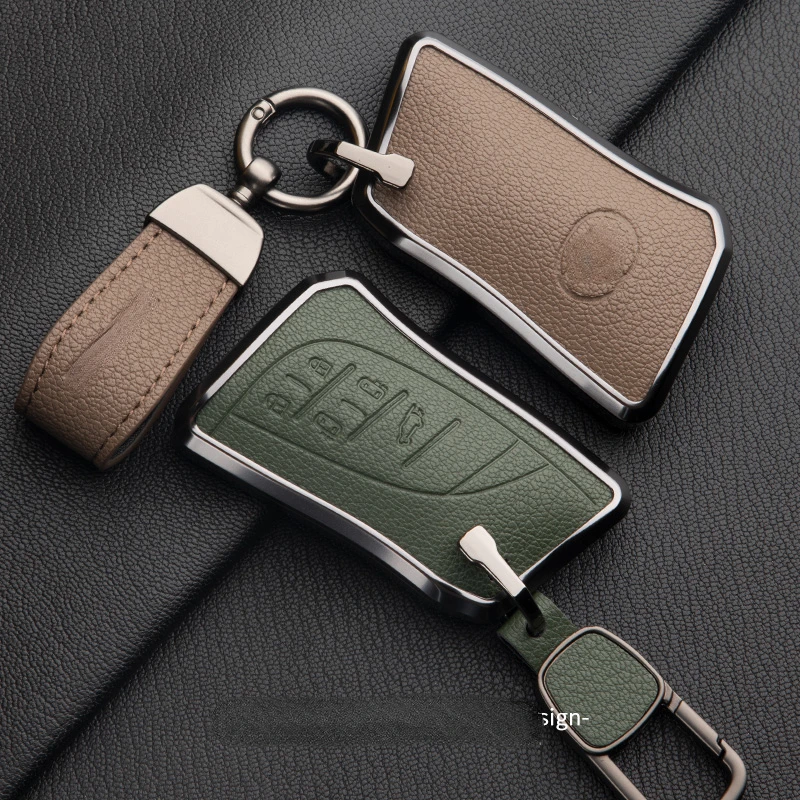 For Lexus 2023 LM350h LM500H Aluminium Alloy + Leather  Car Remote Key Case Cover Special High-end Car Leather Shell Buckle