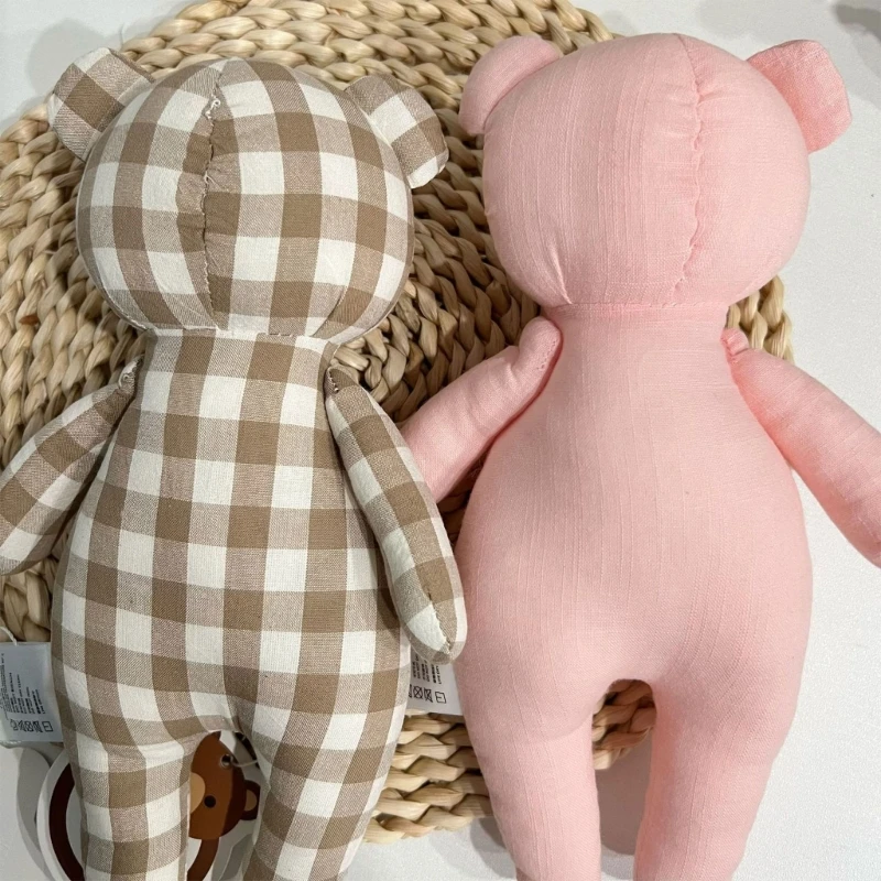 Giocattolo della bambola dell'orso farcito di cotone per gli oggetti di scena della fotografia del neonato kawaii fatto a mano peluche animale giocattolo accessori per riprese fotografiche del bambino