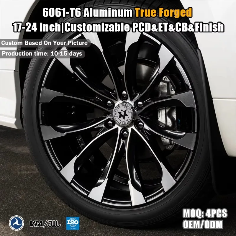 Custom Forged Black Turbine Wheels 22 24 Inch 6x139.7 Private High-End Rims For Volkswagen Passat B7 For Range Rover For Porsche