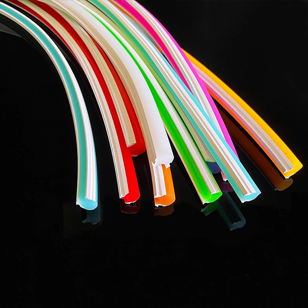 6mm Separate Silicone Neon Strip Flexible Soft Bendable DIY Sign 11Colors Waterproof IP67 Outdoor For S Shape 2835 SMD Led Strip