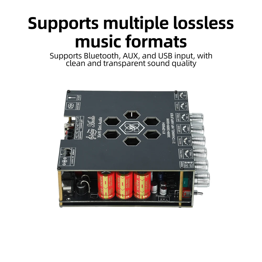 XY-DP600H 300W*2+600W Bluetooth Digital-Audio-Verstärkerplatine mit TPA3255-Chip für Heim-DIY-Lautsprecher – Detail 17