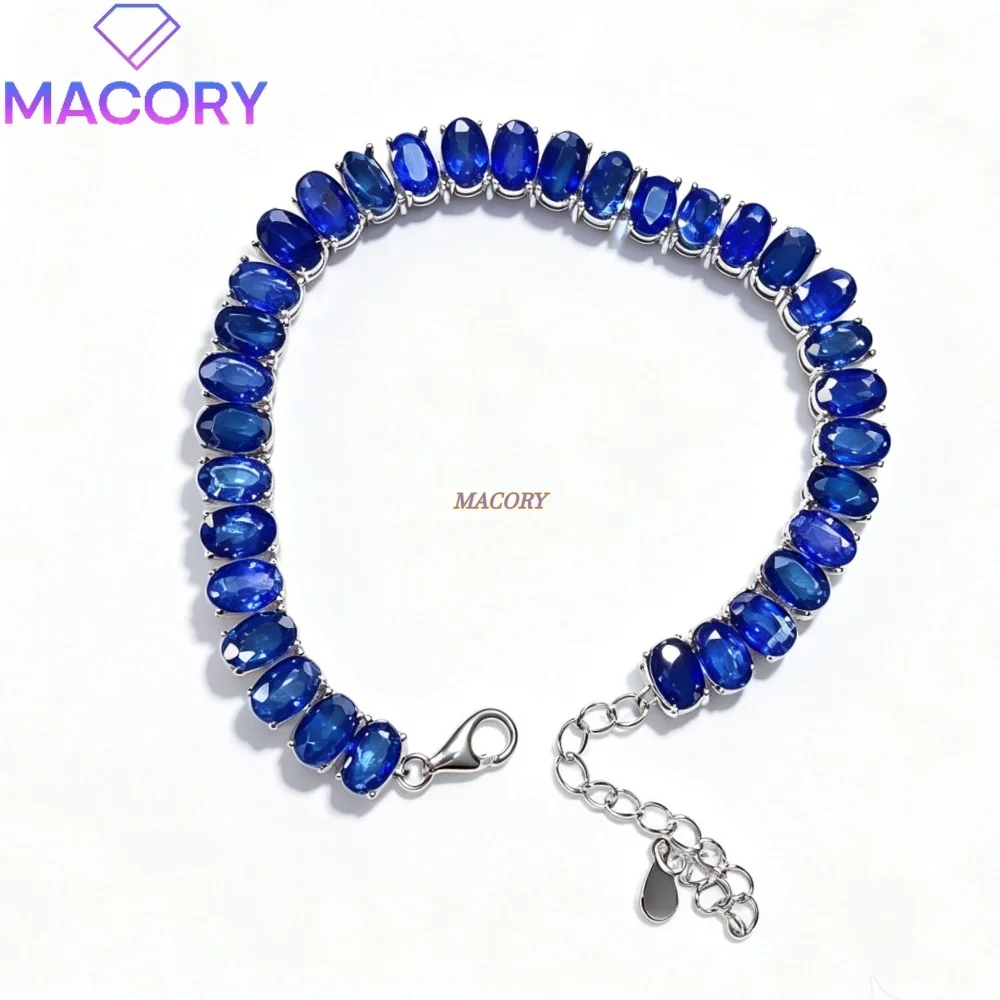 Classic minimalist style sapphire bracelet S925 sterling silver bright and beautiful a delicate touch for a Christmas gift
