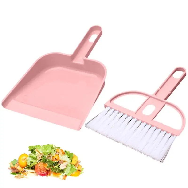 Mini Cleaning Dustpan And Brush Set Small Broom Dustpans Desktop Sweeper Garbage Cleaning Shovel Table Household Cleaning Tools