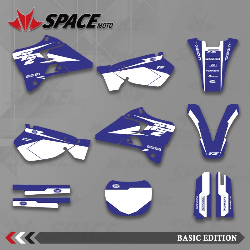 

SPACE MOTO Graphics Background Decals Stickers Motorcycle For YAMAHA 96-01 YZ125 250