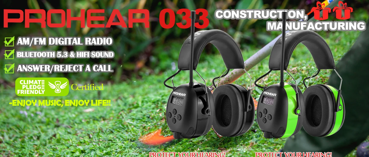 ZOHAN Kopfhörer Elektronischer 5.0 Bluetooth-Gehörschutz Industrieller Ohrenschutz für Musik Geräuschreduzierung Professionell Wiederaufladbar – Detail 1