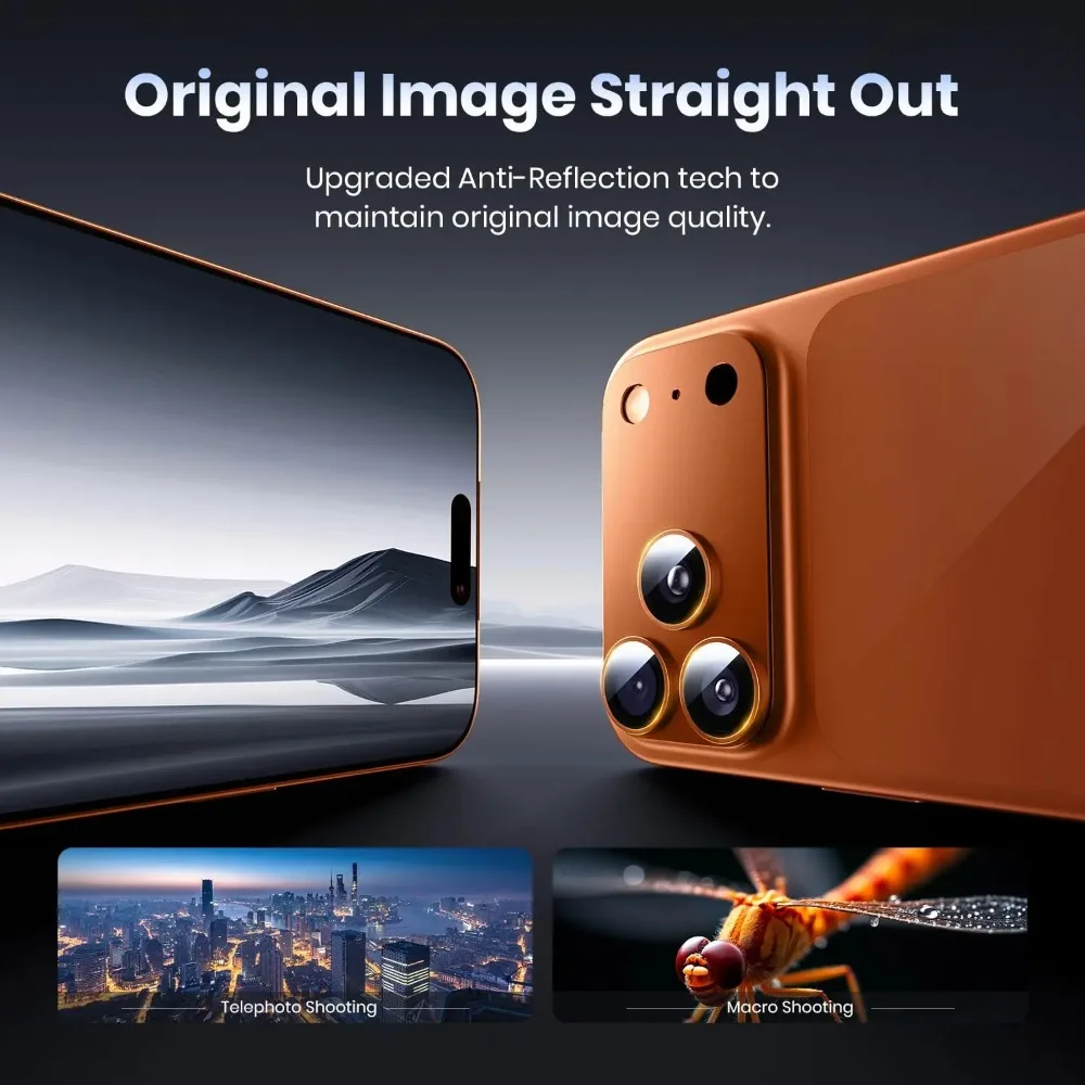 For IPhone 17 Pro Max 17 Air Camera Lens Protect Strong Adsorption Metal 9H + Tempered Glass Camera Screen Full Protection Cover