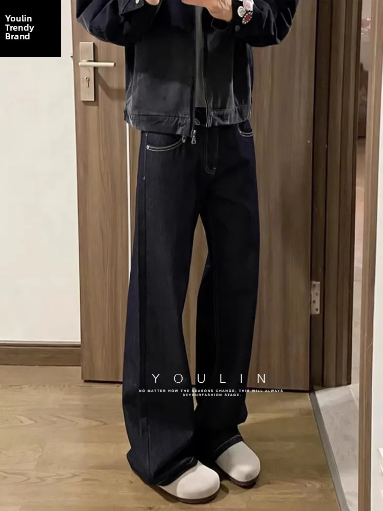 

Джинсы Cleanfit Original: мужские американские ретро-джинсы с прямым кроем, удлиняющие ноги, широкие прямые брюки