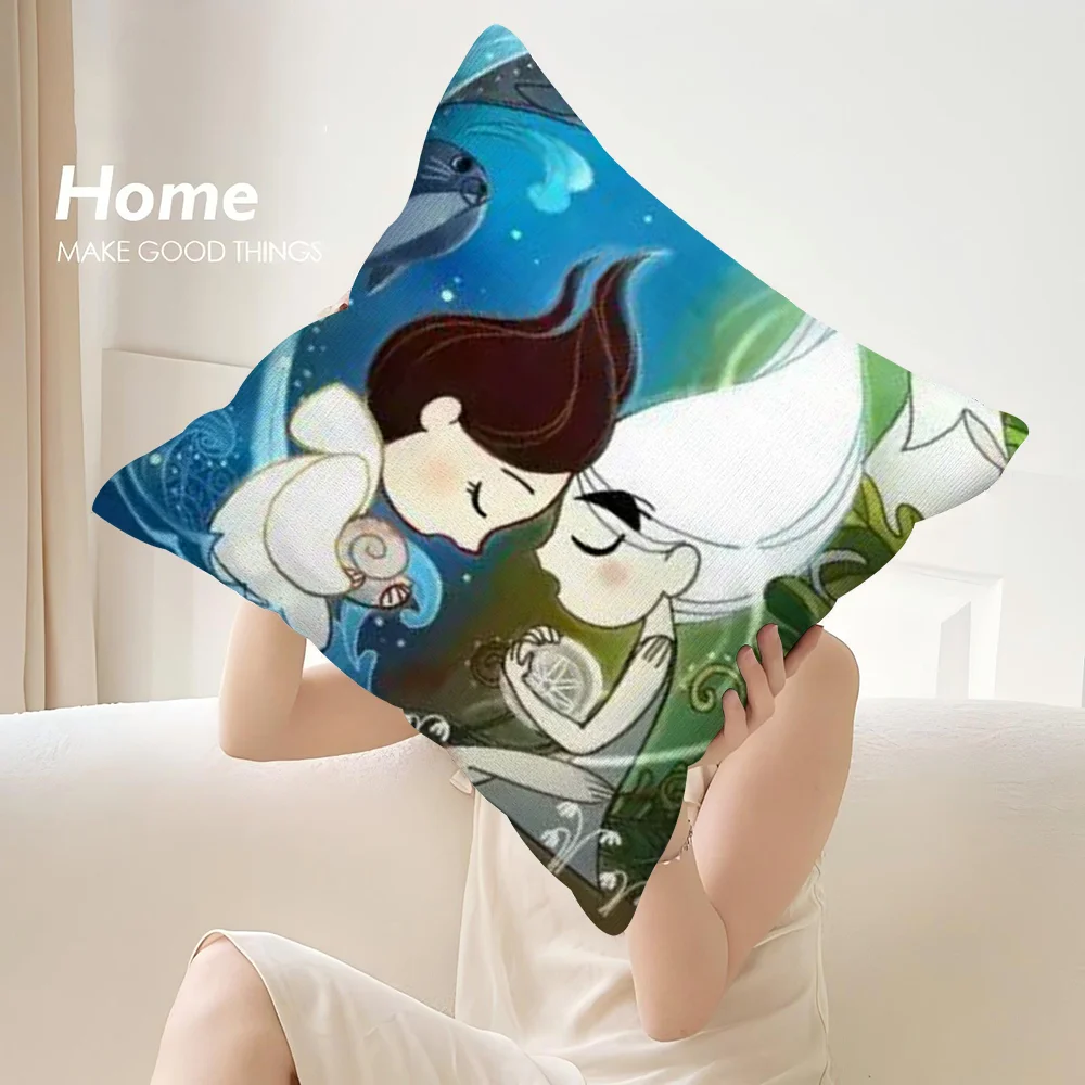 Stage Mizi Anime Girl Pink Pillow Case Sofa Decorative Home Double-sided Print Plush Square Throw Pillow Covers Cushion Decor