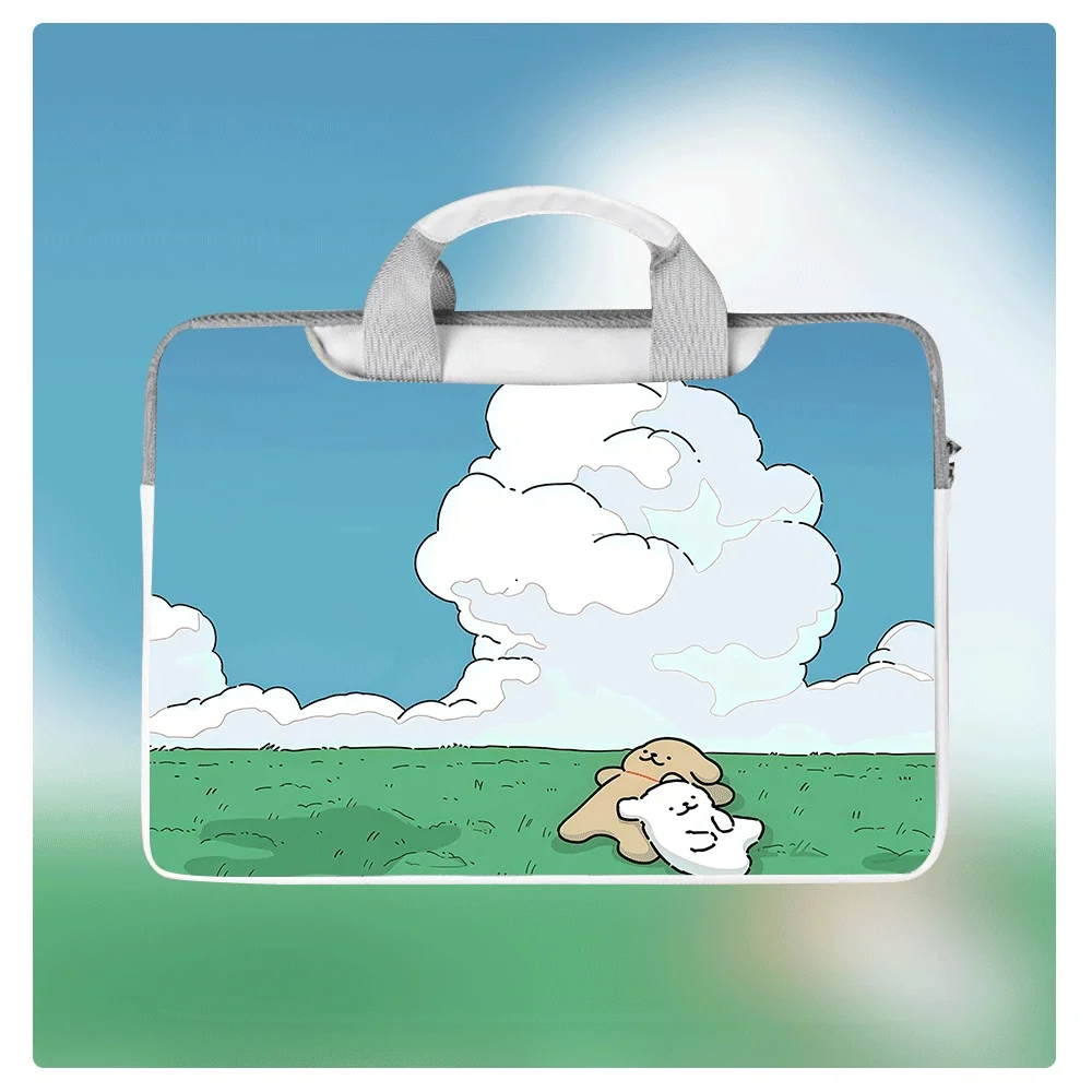 

Laptop bag 10-16inch cloud happy dog ​​pattern printed laptop bag briefcase suitable for computer tablet protective cover gift