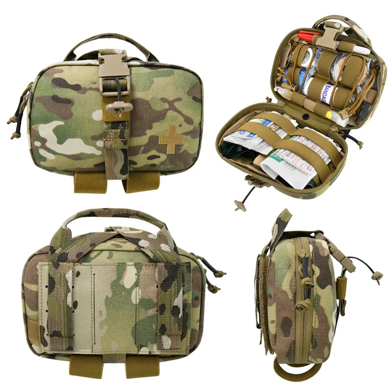 

Tactical Medical Pouch First Aid Medicine Tool Storage Bag MOLLE Detachable Emergency Survival Pack for Outdoors Hunting Camping