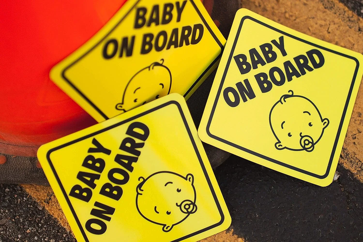 2 Pack Baby on Board Sticker for Cars (Magnetic) - Baby on Board Magnet Car on Board Sign - Reflective Safety