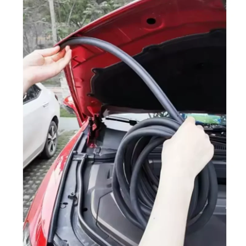 20M Car Rubber Door Sealing Big D Type Car Door Hood Trunk Seal Strip Universal Noise Insulation Car Seals Accessories For Auto