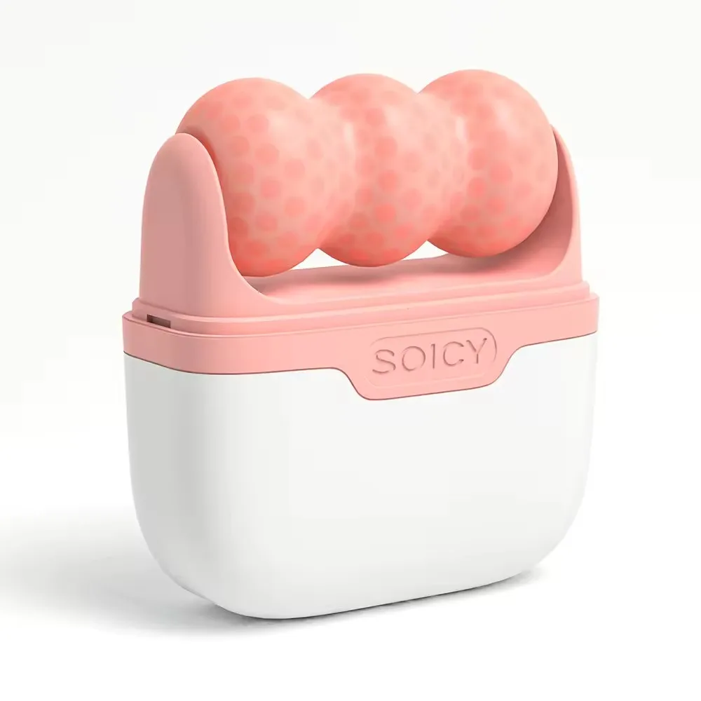 2 in 1 Skin Cooling Ice Roller Soicy S30 W Shaped V Shaped 2 Heads Face And Body Massage Roller For Skin Lifting Skin Tightening