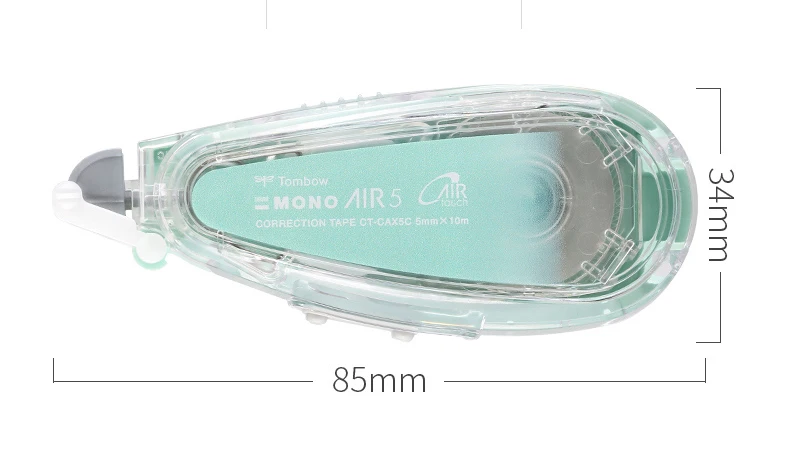 JapanTombow-Cinta de corrección silenciosa MONO Air 5, Color claro, gran capacidad, 10m, núcleo de repuesto, CT-CAX5C estacionaria