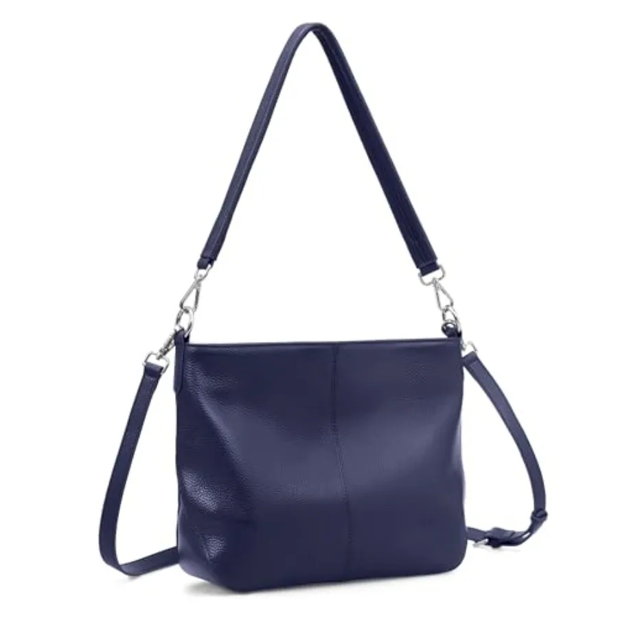 

Genuine Leather Purse for Women Soft Crossbody Purse Hobo Bag Women's Shoulder bag Handbags with 2 Removable Straps