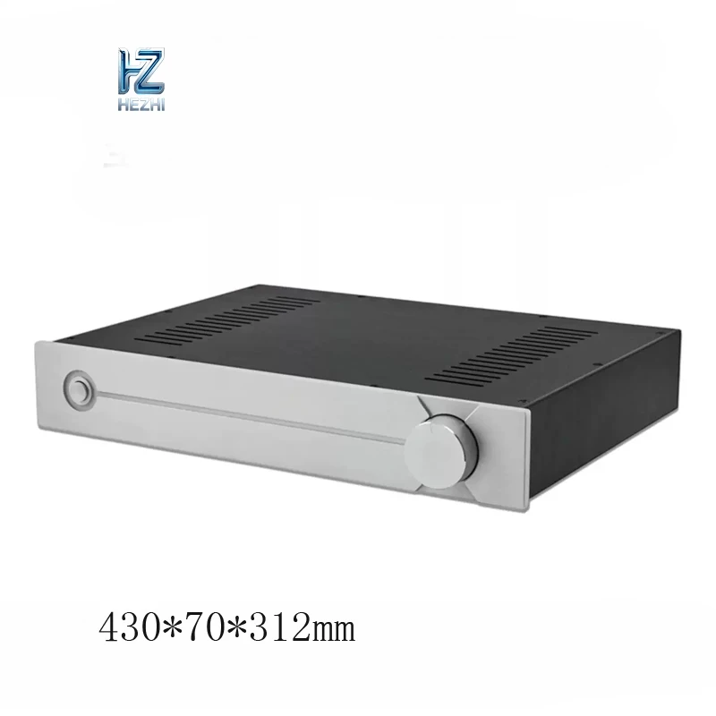 Hezhi Audio WA187 430*70*312mm All-Aluminum Preamp Case Amplifier Chassis DAC Decoder Box Shell