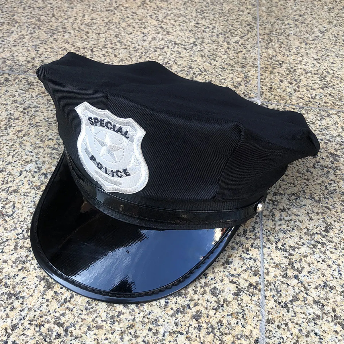 Adults Police Hat Creative Octagon Police Cap Classic Military Hat Stage Show Cap For Cosplay Performance Masquerade Party Hat
