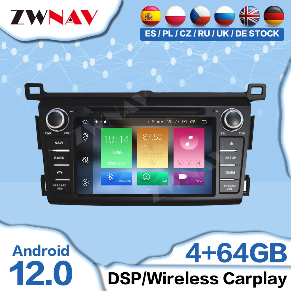 

For Toyota RAV4 RAV 4 2013 2014 2015 Car Radio Android 2 Din Carplay Automotive Screen Multimedia Auto GPS Audio Stereo DSP