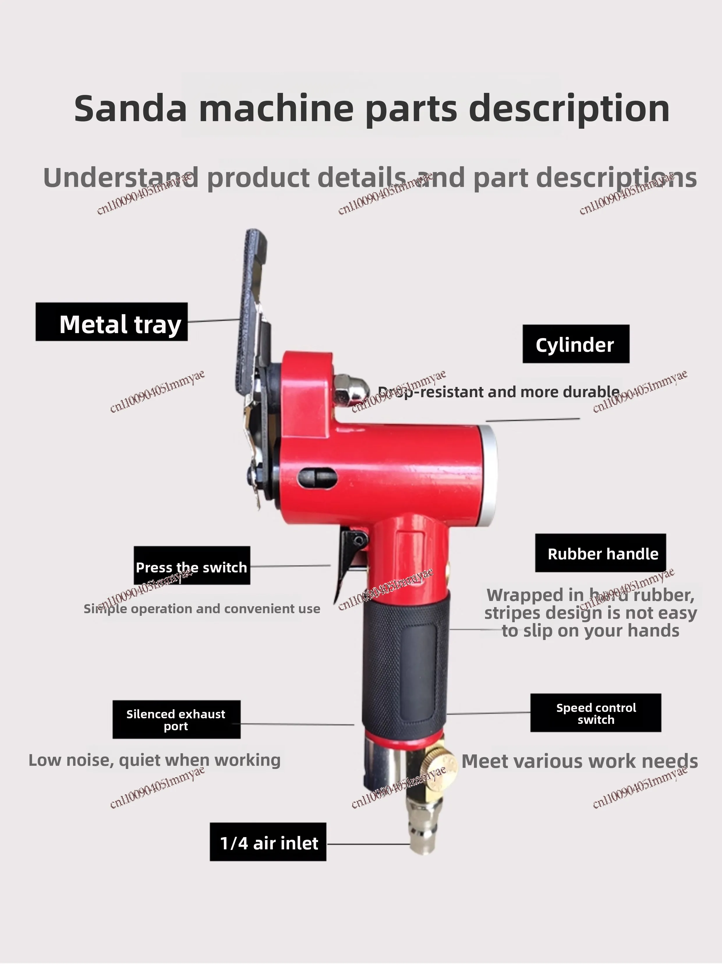 Pneumatic sander Sanda machine Polishing machine Die wheel hub Deburring