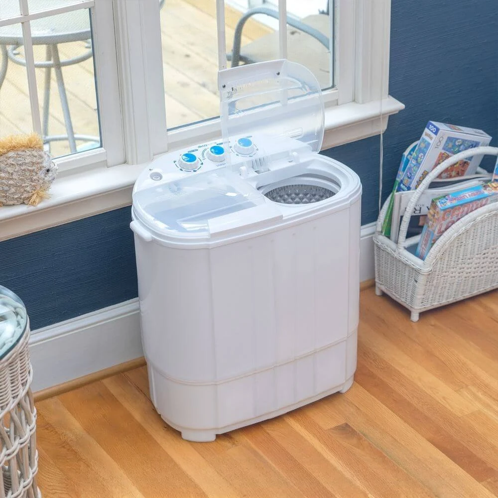 Dual-tub clothing washing machine, fully automatic, mini dormitory size, 5 gears with timing function