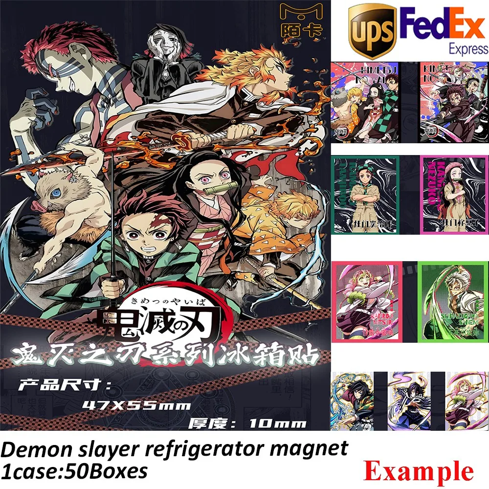 New Mocha Demon Slayer Fridge Magnet Tokitou Muichirou Kochou Shinobu Rengoku Kyoujurou Anime Peripheral Cards Toy