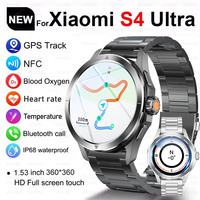 For Xiaomi S4 Ultra Smart Watch Men AMOLED Outdoor Sport NFC GPS Track Heart Rate Waterproof Bluetooth Call Smart Watch 2025 New